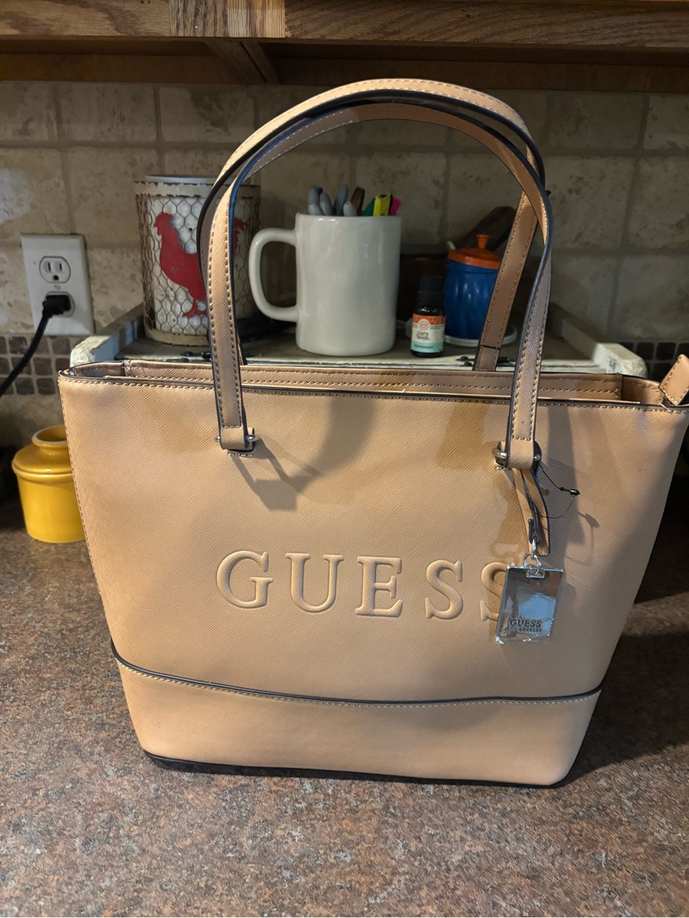GUESS purse Tote with Embossed Logo